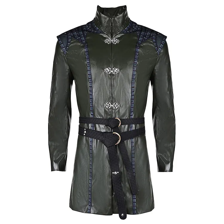 House Of The Dragon Season 2 (2024) Aemond Targaryen Green Coat Blindfold Outfits Cosplay Costume Halloween Carnival Suit