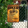 10 raisons d&rsquo;&ecirc;tre avec un motard - Panneaux en &eacute;tain m&eacute;tallique(20*30cm/30*40cm) - Garage