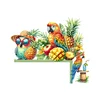 (US Local)Parrot Wooden Diamond Painting Door Topper Right Angle Sign for Party (Right)