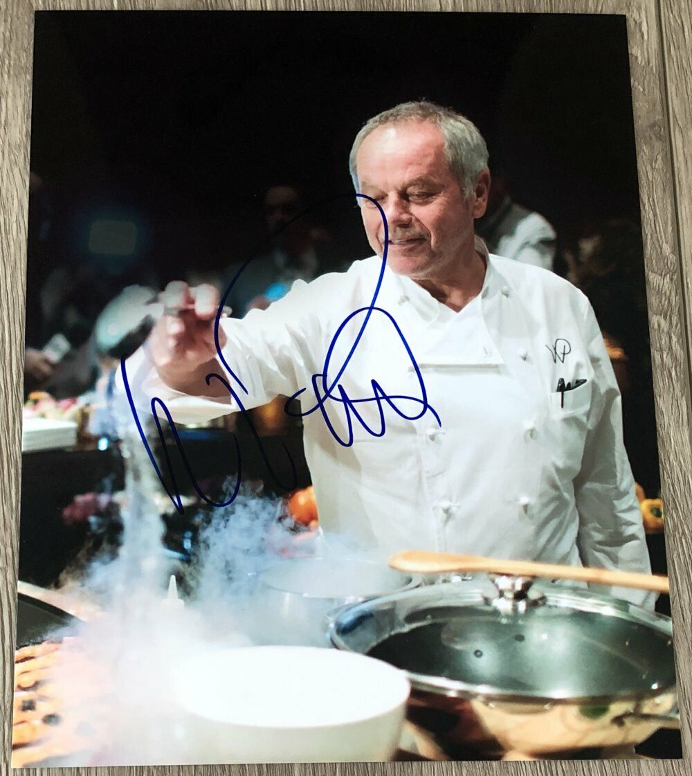 WOLFGANG PUCK CELEBRITY CHEF SIGNED AUTOGRAPH OSCAR'S 8x10 Photo Poster painting B w/PROOF