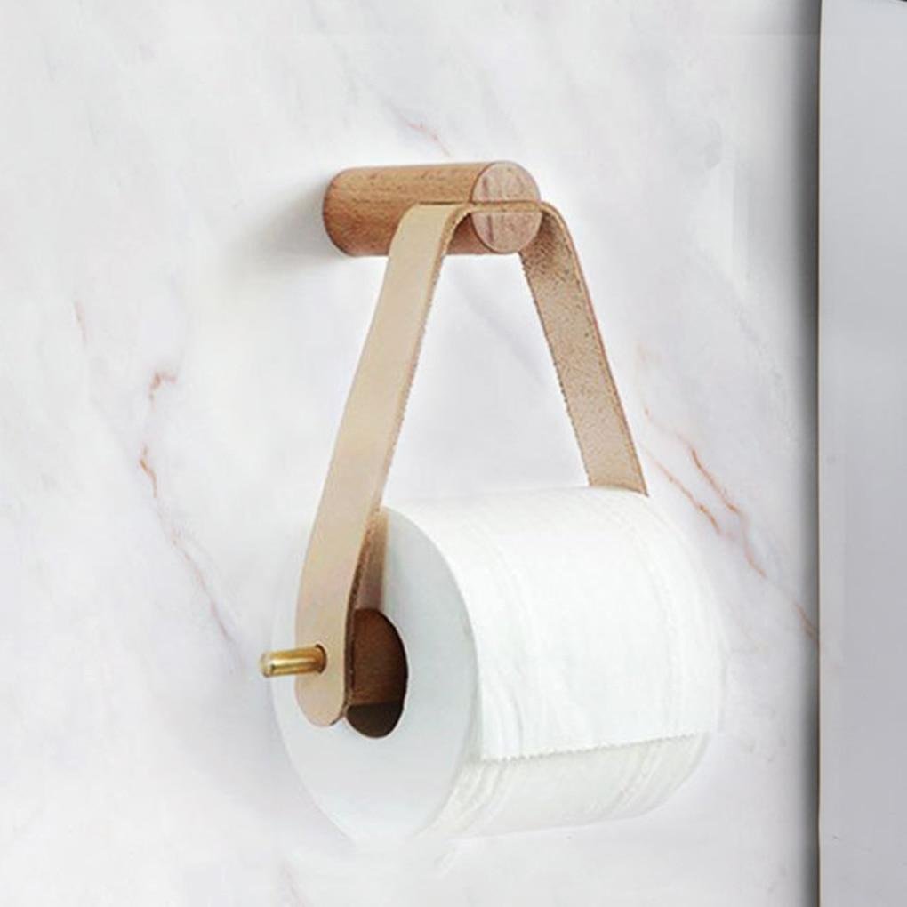 Simple Wooden Rolled Toilet Paper Holder