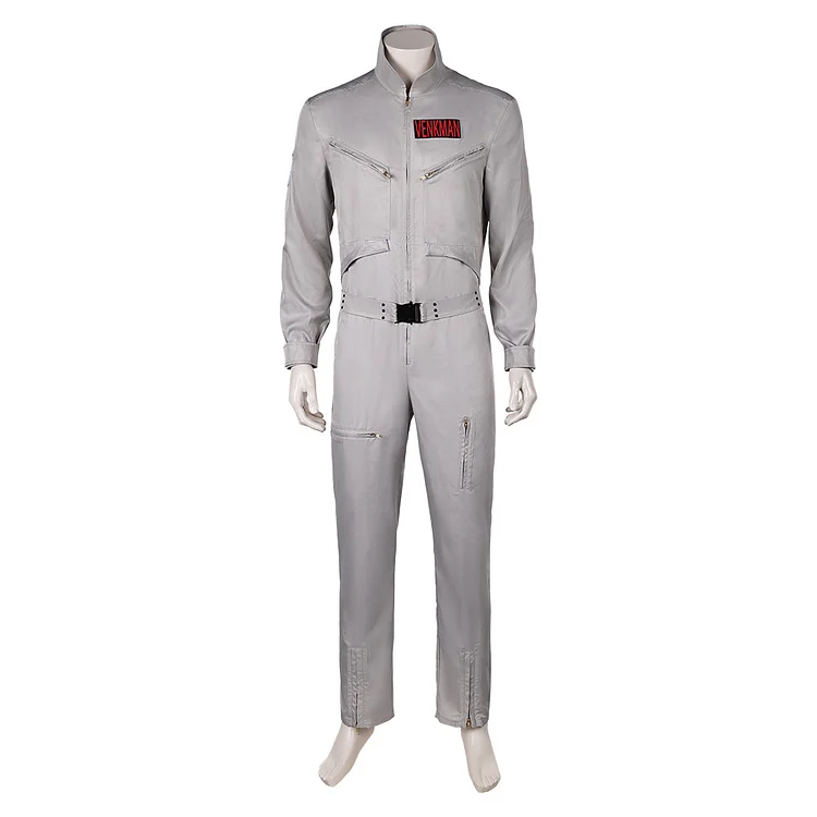 Movie Ghostbusters (2024) Dr.Peter Venkman Gray Jumpsuit Outfits Cosplay Costume Halloween Carnival Suit
