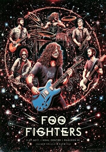 FOO FIGHTERS - 2017 TOUR KOHL CENTRE - Photo Poster painting POSTER INSERT -  POSTAGE!