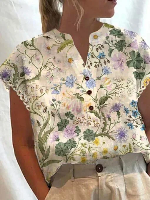 Women's Wildflower Print Casual Top