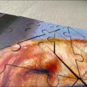 Dogs reading newspapers Wooden Jigsaw Puzzle