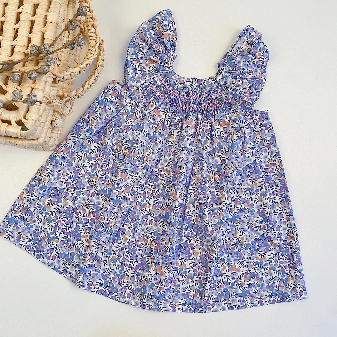 Baby Girls Dresses 2021 Ins European & America Toddler Kids Girl Dress Brand Cotton Summer Linen Clothings Princess Girl Clothes
