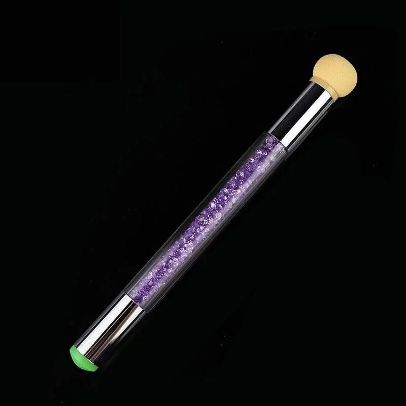 2Pcs/set Nail Stamping Plates Set Silicone Sponge Brush Polish Transfer Stencils Flower Geometry DIY Template for Nail Tools-Nail Inspo