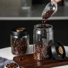 Airtight Glass Food Storage Jars - Transparent, Sealed, Moisture-Proof, and Vacuum Containers for Coffee Beans, Available in 500/900/1200/1800ml - Essential Home Supplies
