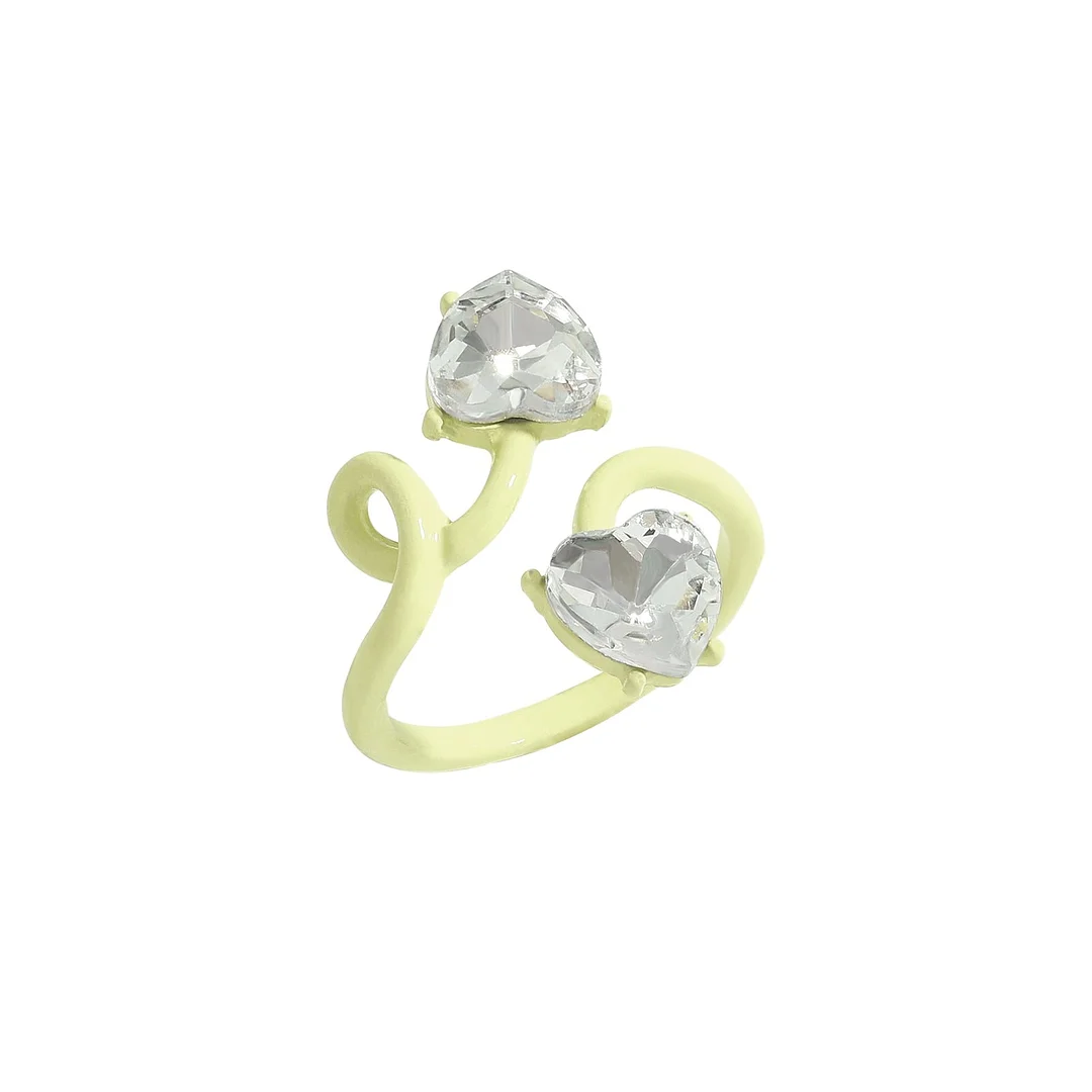 Dvacaman 2021 New INS Trendy Colorful Dripping oil Geometric Rings Candy Color Hand Painted Irregular Open Rings Female Jewelry