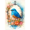 uk.everydayedeals (Limited Stock)Diamond Painting - Full Round - Bluebird on Flowers(40*60cm)