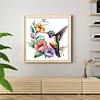 Flowers And Hummingbirds - 18CT Stamped Cross Stitch 20*20cm/7.87*7.87in