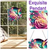 Flowers And Hummingbirds Double Sided - 5D DIY Pendant