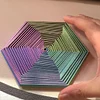Visual art hexagonal toy puzzle rotatable decompression artifact