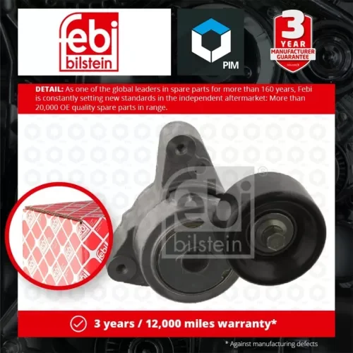 Aux Belt Tensioner 31255 Febi Drive V-Ribbed 31170PNA003 31170PNA013 31170PNA023 Parts