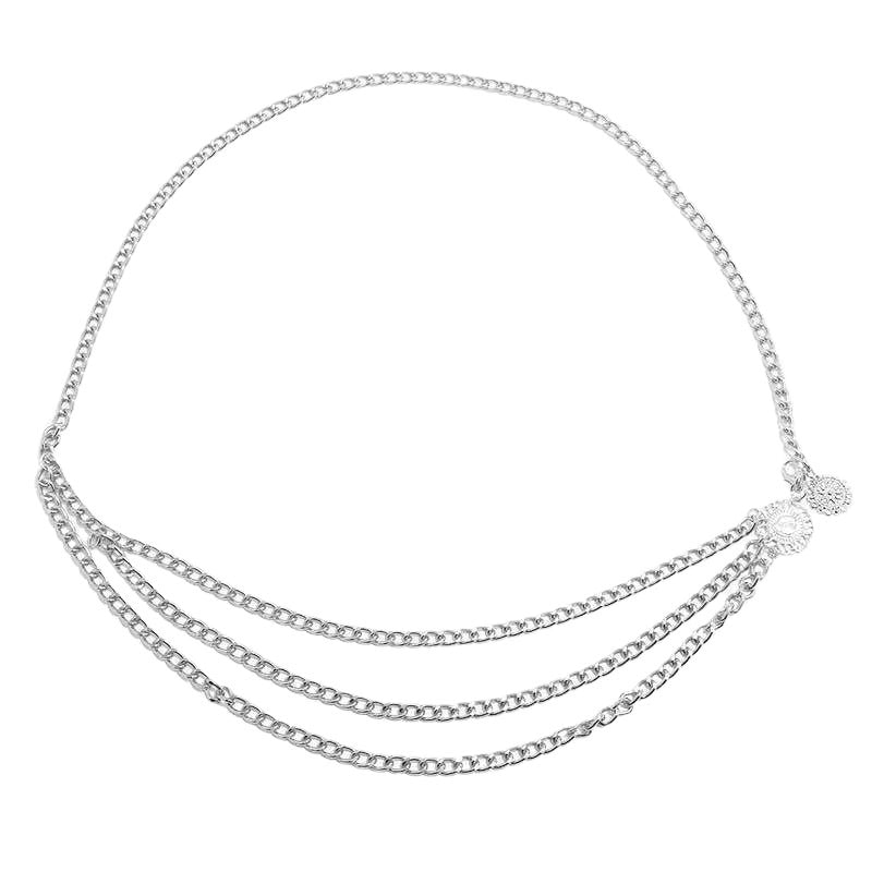 Ethnic Style Round Star Imitation Pearl Metal Tassel Women's Chain Belts4