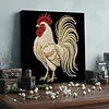 DIY Pearl Painting Rooster for Home Wall Decor with Frame(30x30cm)