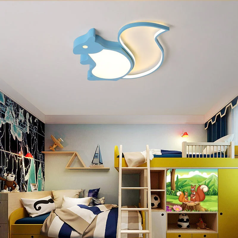 Modern Cute Squirrel LED Children's Bedroom Lamp