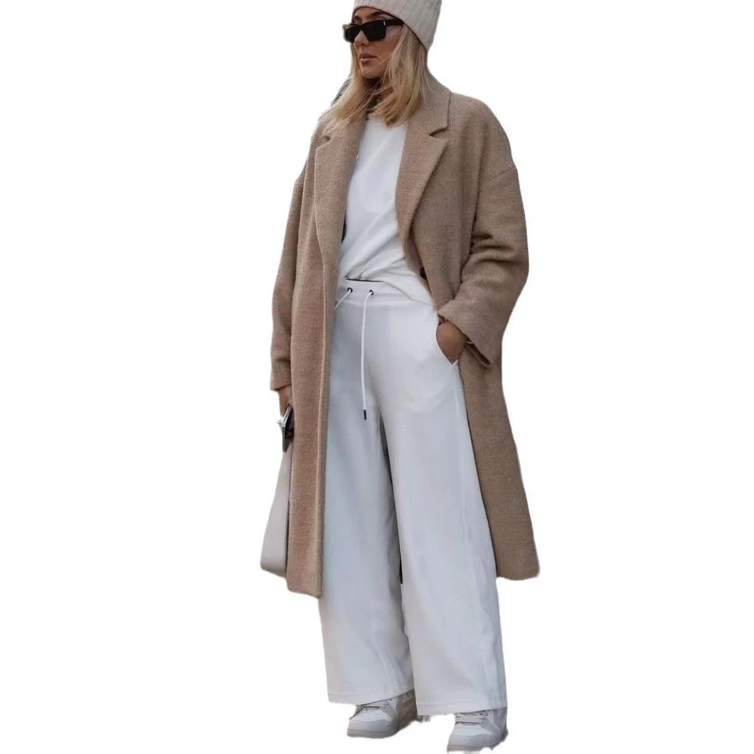 Brownm Brownm Autumn And Winter Direct Selling Warm Coat Long-Sleeved Collar Women's Plush Tops Women's Overcoat