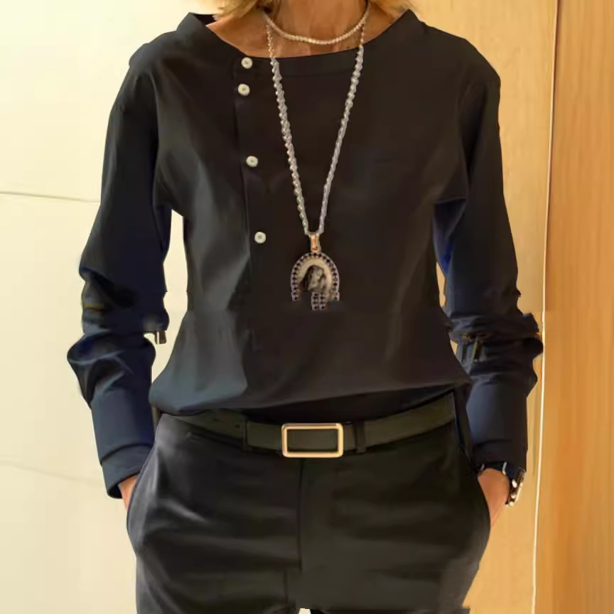 Mature Women Solid Cotton And Linen Zipper Removable Sleeve Blouse Shirt Top