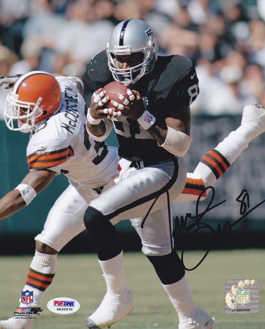 Tim Brown SIGNED 8x10 Photo Poster painting Los Angeles Oakland Raiders ITP PSA/DNA AUTOGRAPHED