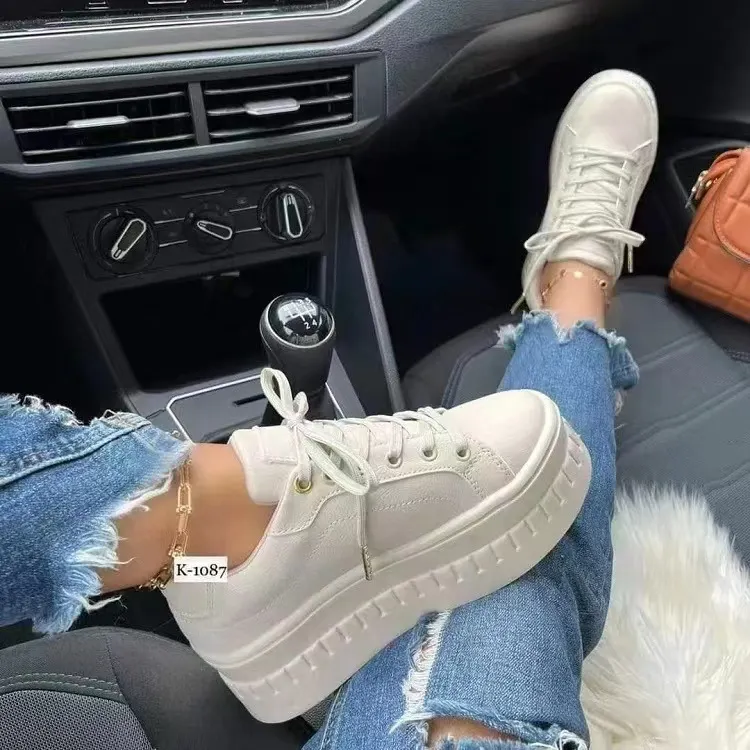 Breakj Breakj New Large-Size Single-Shoe Women's Round Head Thick Sole Casual Sticky Shoes Single Shoes