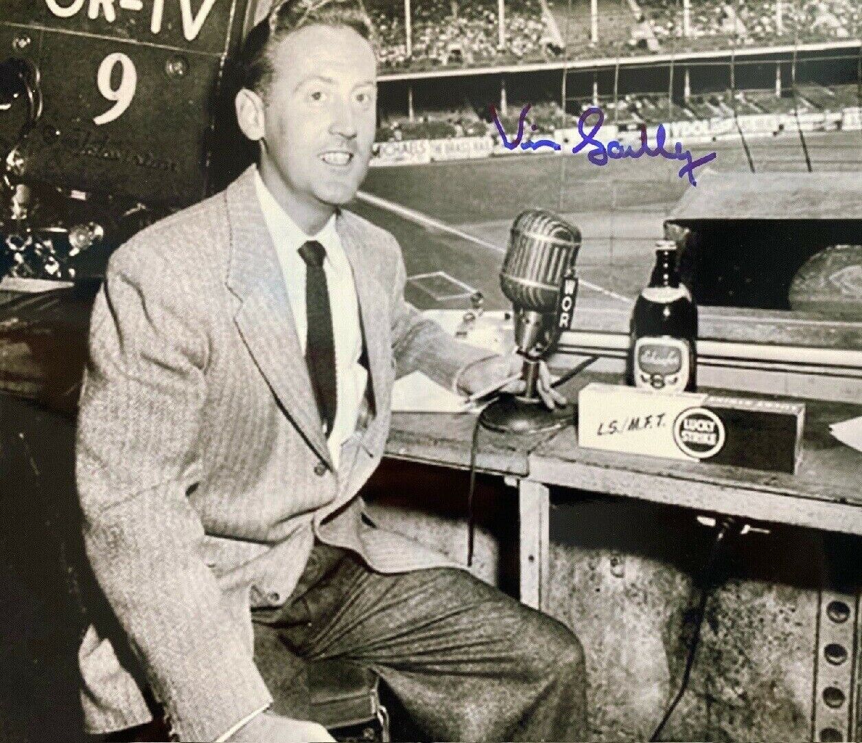 Vin Scully Autographed Signed 8x10 Photo Poster painting ( HOF Dodgers ) REPRINT