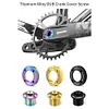 Titanium Alloy Crank Bolt Locking Screw W/ Bike Crank Arm Cap Fixing Crank Screw
