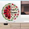 (US Local)Acrylic Special Shape Summer Watermelon Diamond Art Clock Ornaments Kit