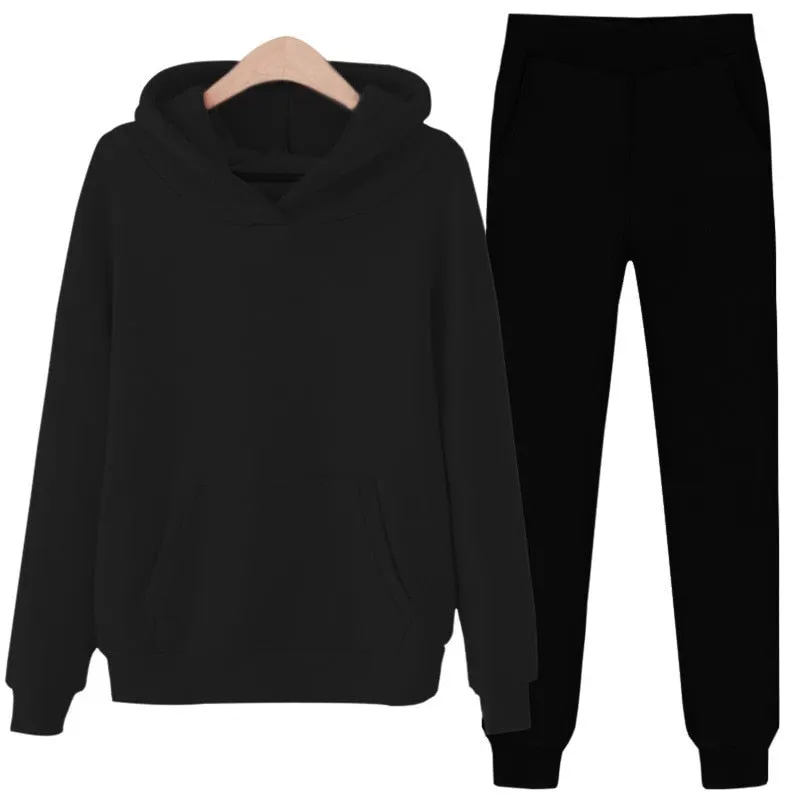 Yvlvol new Tracksuit women Sets Hoodies+Pants Two Piece Sets print Hooded Sweatshirt Outfit Sportswear Female Suit Clothing