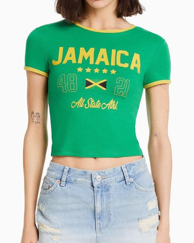 Jamaica Sporty Cropped Top
