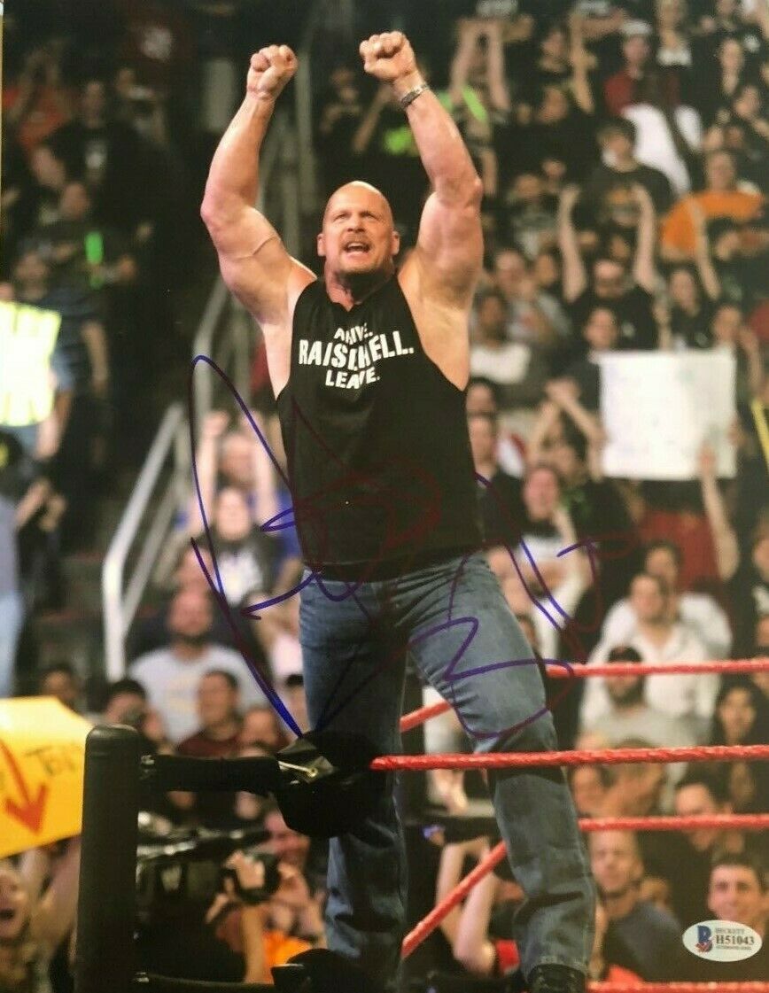 Stone Cold Steve Austin signed autographed 11x14 Photo Poster painting Beckett WWE WWF