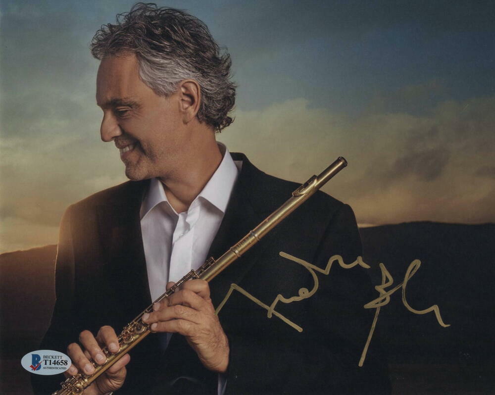 ANDREA BOCELLI SIGNED AUTOGRAPH 8X10 Photo Poster painting - OPERA SINGER, LEGEND, RARE BECKETT