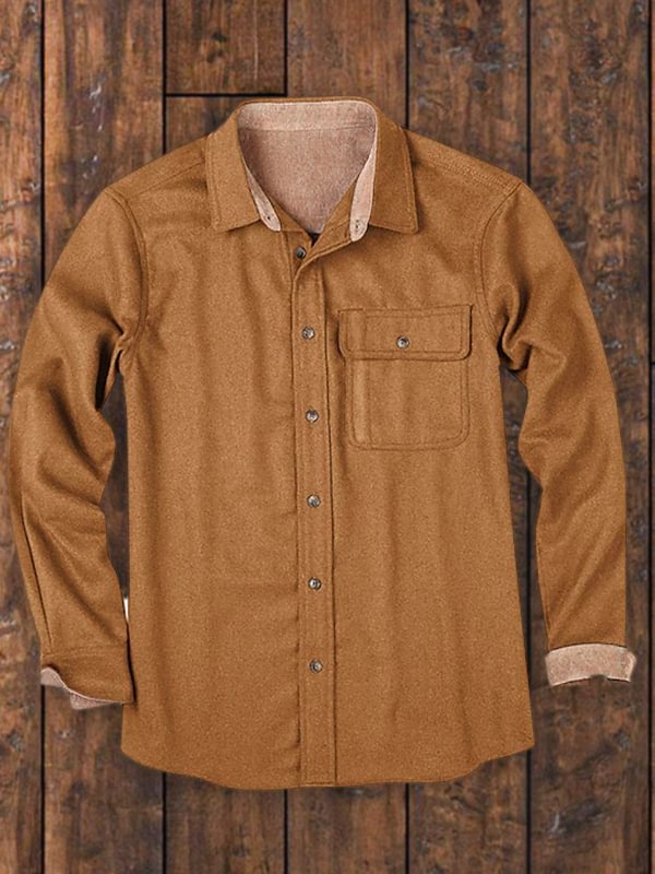 Men's Plaid Casual Versatile Long Sleeve Shirt