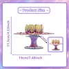 Diamond Art Mandala Lotus Rotating Candle Holder Home Decor