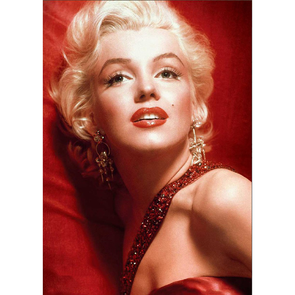 

30*40CM-Sexy Monroe-Round Drill Diamond Painting, 501 Original