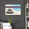 Voiture Porsche - Panneaux en étain métallique(20*30cm/30*40cm) - Garage