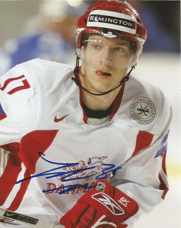 Team Denmark Jannik Hansen Signed Autographed 8x10 Photo Poster painting COA C