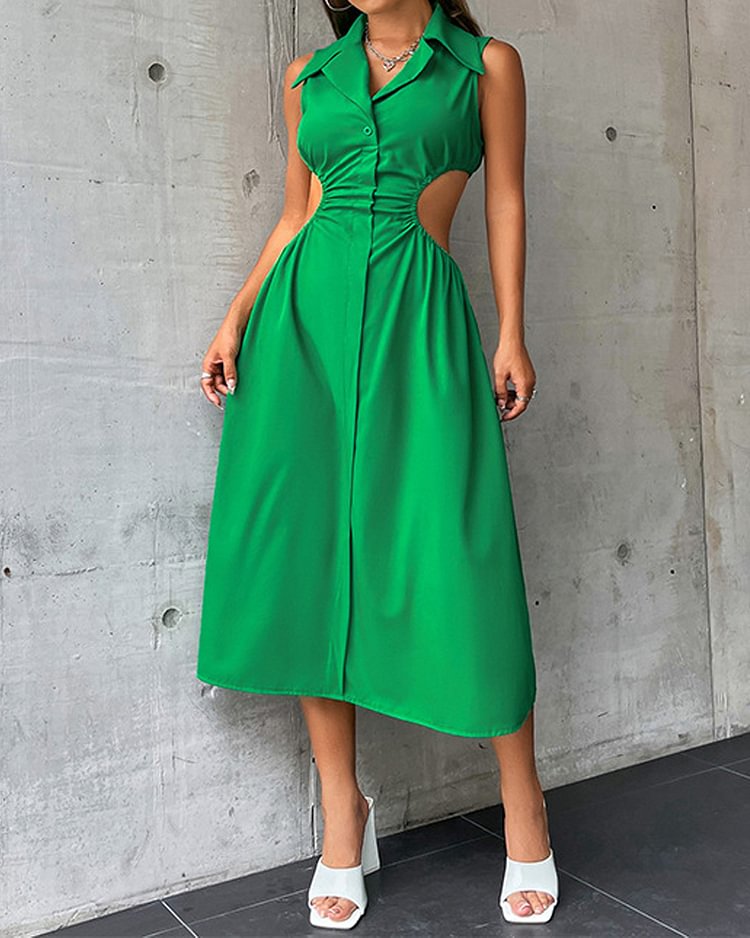 Fashion Solid Color Strapless Dress
