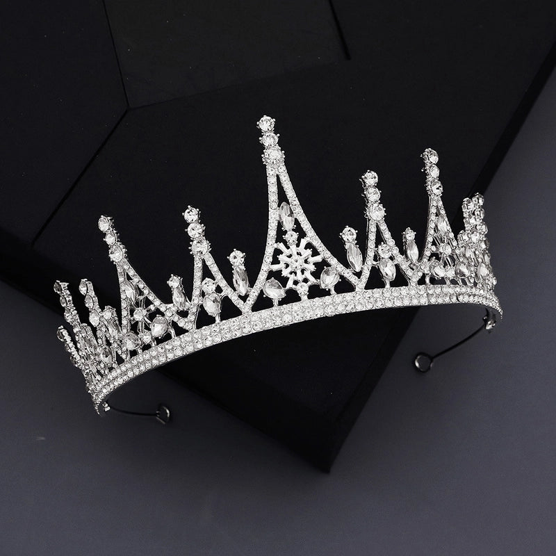 Bridal Crown Earrings Suit Temperament Ladies Dress Accessories Shape Birthday Cake Crown