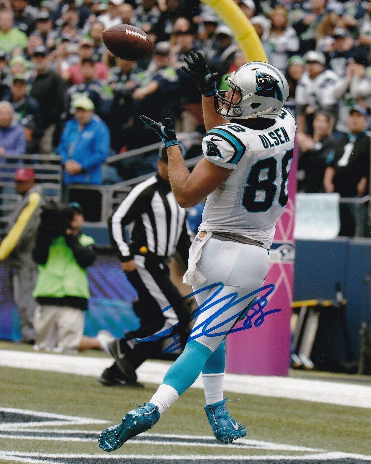 GREG OLSEN SIGNED AUTOGRAPH 8X10 Photo Poster painting COROLINA PANTHERS