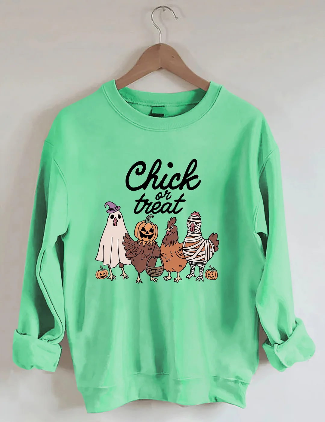 Chick Or Treat Halloween Chicken Sweatshirt