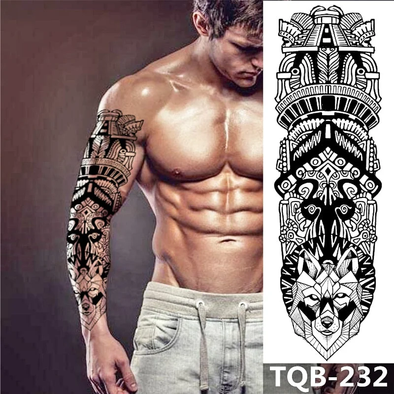 Large Temporary Tattoos Full Arm Tattoo Sleeves for Men Women