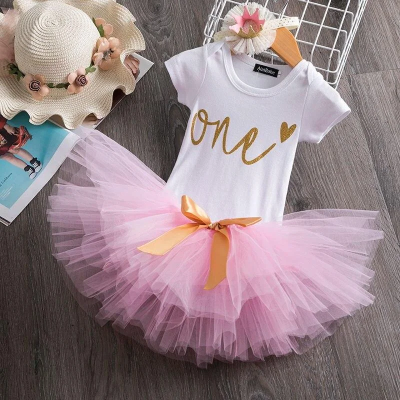 Baby Girl Summer Clothes 1st Unicorn Birthday Dress Brand Design Princess First Year Baby Dresses Girl Cake Smash Outfit Costume