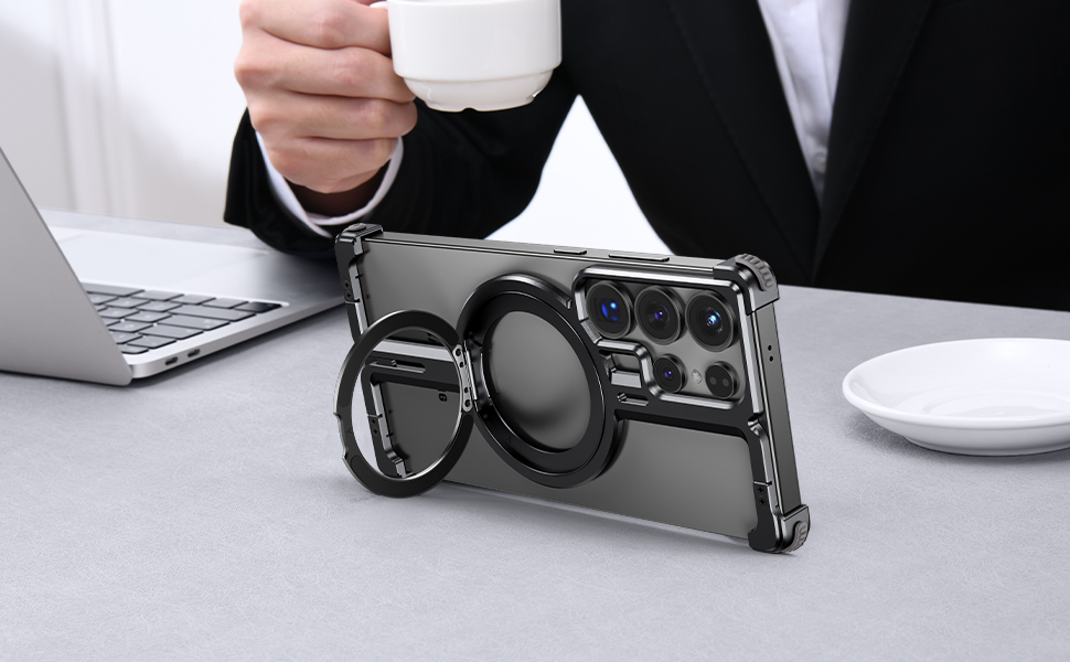 s25 ultra case with magnetic ring stand，kickstand case for Samsung  galaxy s25 ultra