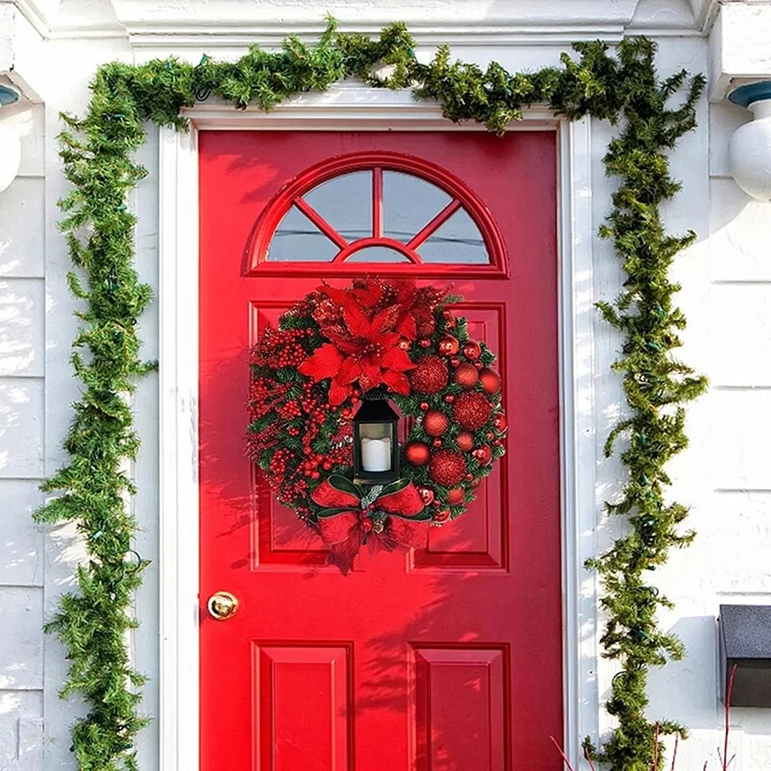 Elegant Red Christmas Wreath
