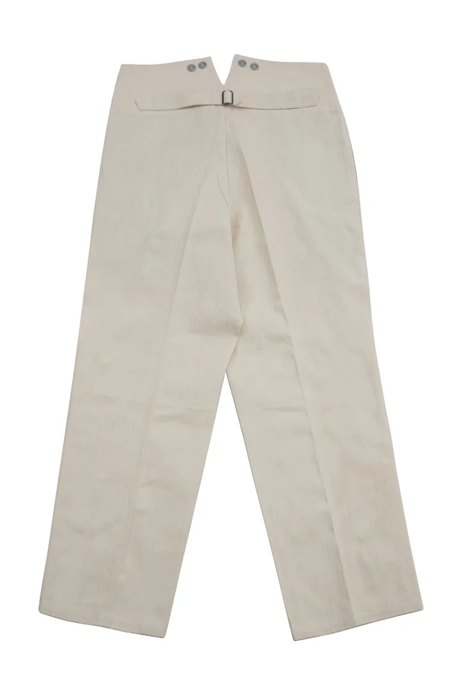   Wehrmacht/Elite Summer Hbt Off-White Drill Service Trousers German-Uniform