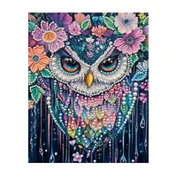 Flower Owl - Pearls Painting