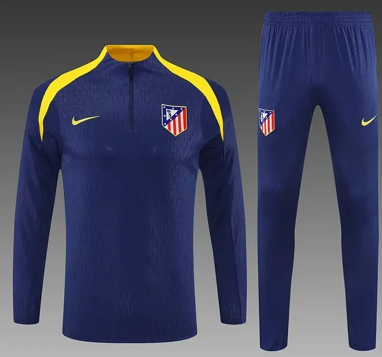 2025-26 New Season Atletico Madrid Royal Blue Half-Drawn Training Jersey