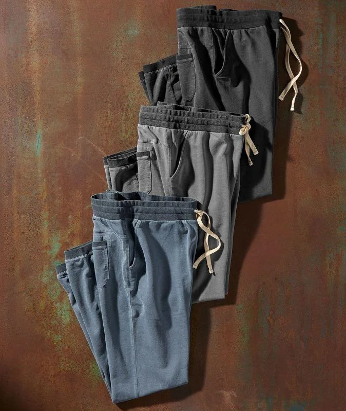 Cotton linen men's solid color casual pants