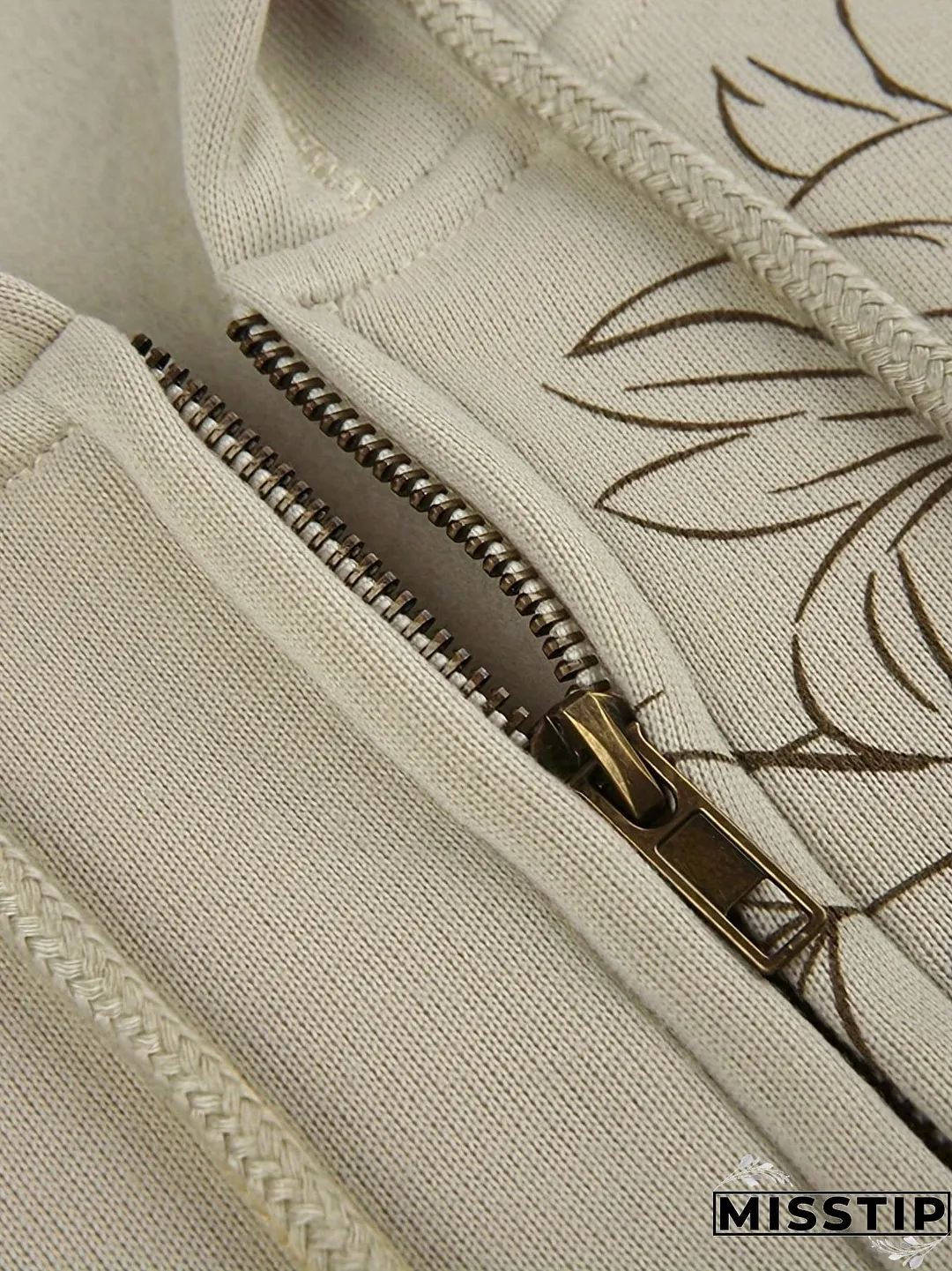 Off-White Graphic Print Zip Hoodie